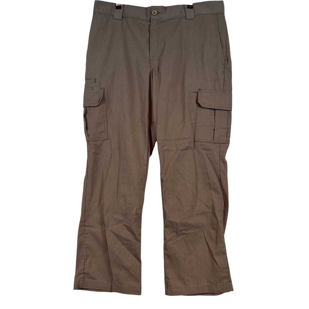 Dickies Flex Mens Brown Straight Leg Cargo Work Pant Utility Trouser Pics 4 Size